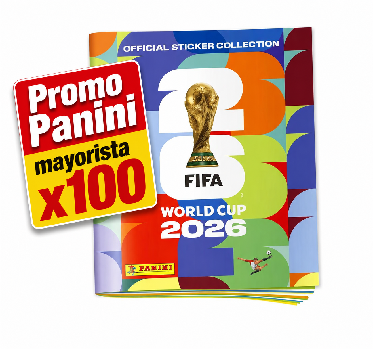100 Álbum Oficial Panini FIFA World Cup 2026 Tapa Blanda Original