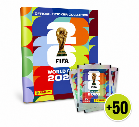 Álbum Oficial Panini FIFA World Cup 2026 Tapa Blanda Original + 50 SOBRES